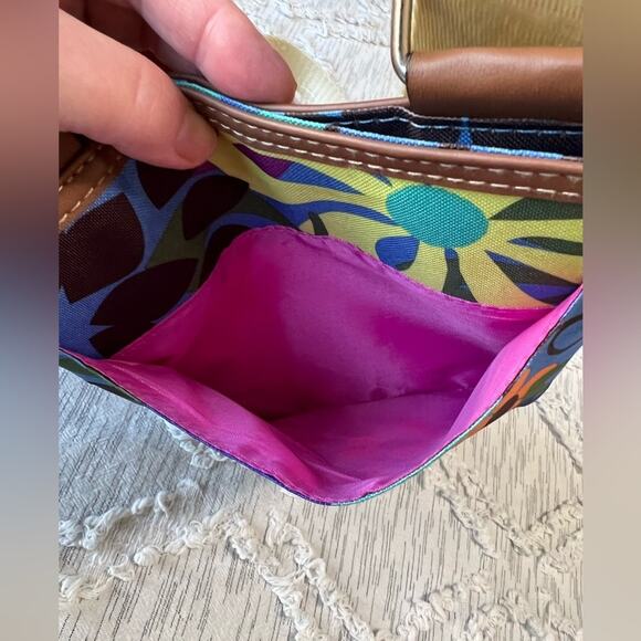 Lily Bloom Multi-Colored Flowered Crossbody Bag Small Purse - Picture 5 of 9